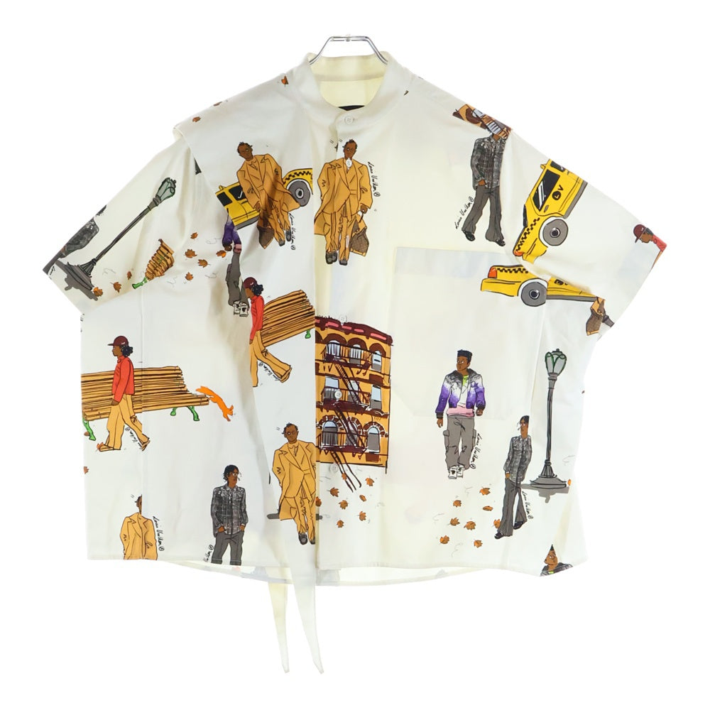 LOUIS VUITTON(ルイヴィトン) 19AW NEW WALKERS DNA RM192 QKQ HHS60W ニューウォーカーズディーエヌエー 総柄プリント半袖コットンシャツ ホワイト