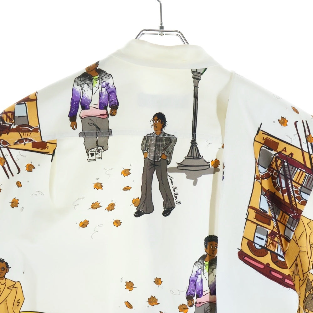 LOUIS VUITTON(ルイヴィトン) 19AW NEW WALKERS DNA RM192 QKQ HHS60W ニューウォーカーズディーエヌエー 総柄プリント半袖コットンシャツ ホワイト