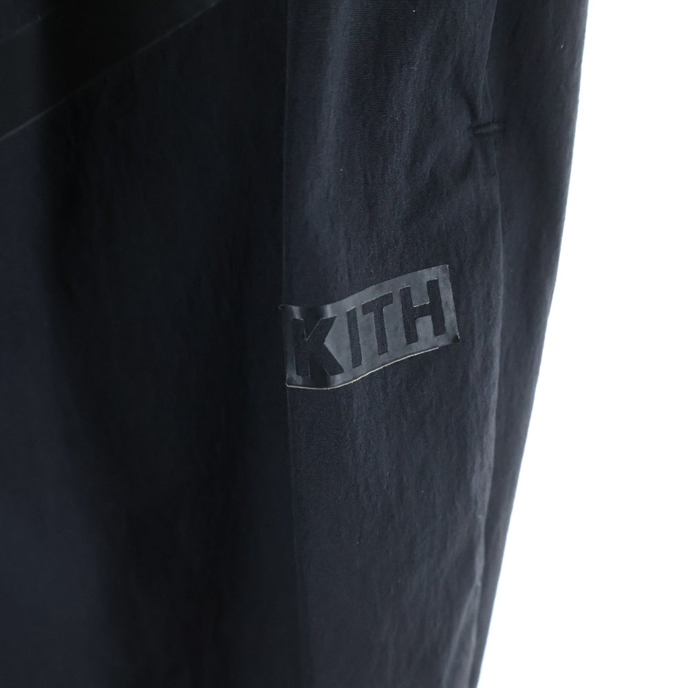 KITH(キス) 22SS MADISON PANT KHM060114 ナイロンドローストリングイージーパンツ ブラック