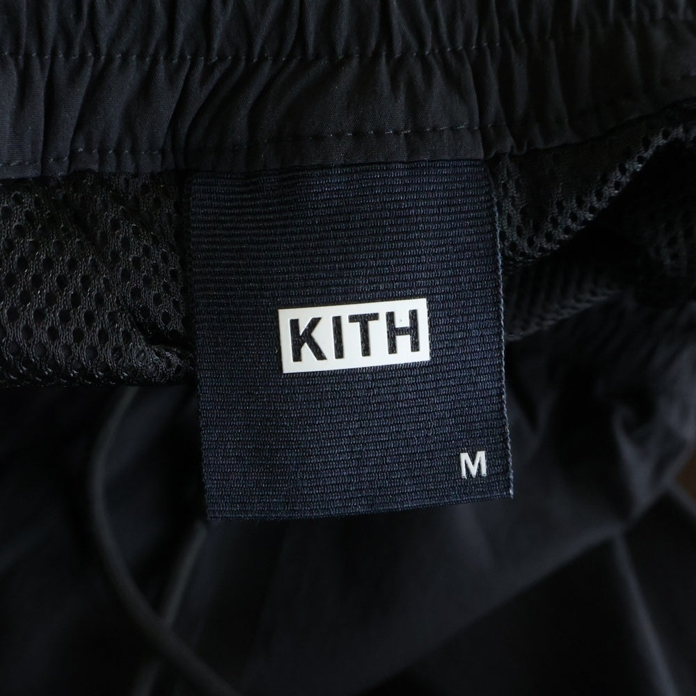 KITH(キス) 22SS MADISON PANT KHM060114 ナイロンドローストリングイージーパンツ ブラック