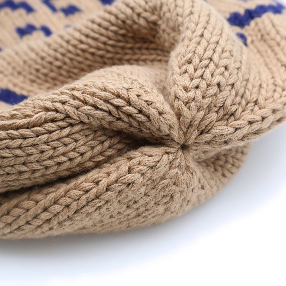 GUCCI(グッチ) GG総柄 コットン ニットキャップ ビーニー ベージュ 597636 4G111