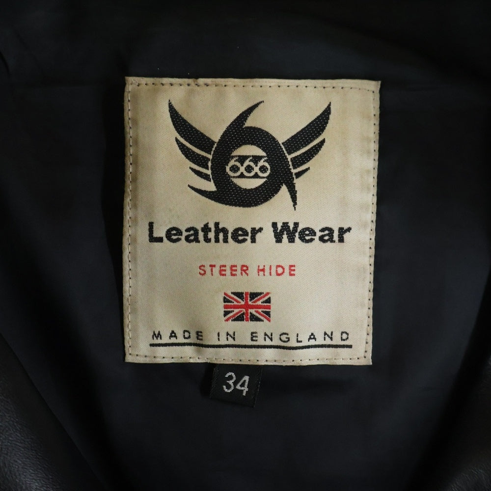666 LEATHER WEAR(トリプルシックスレザーウェア) ダブルライダースジャケット ブラック