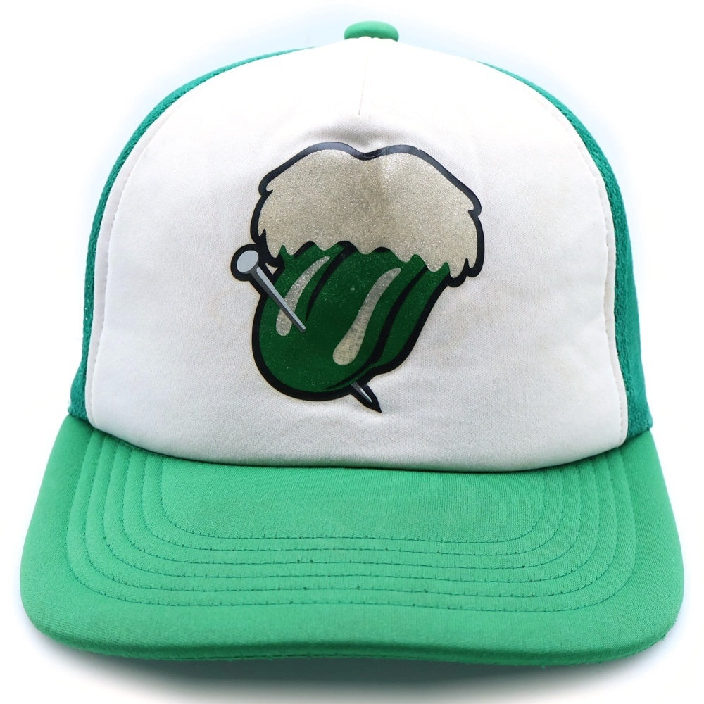 NUMBER (N)INE(ナンバーナイン) 03AW ARCHIVE カート期 Rolling Stones Trucker Cap ローリングストーンズ プリント キャップ 帽子 グリーン/ホワイト