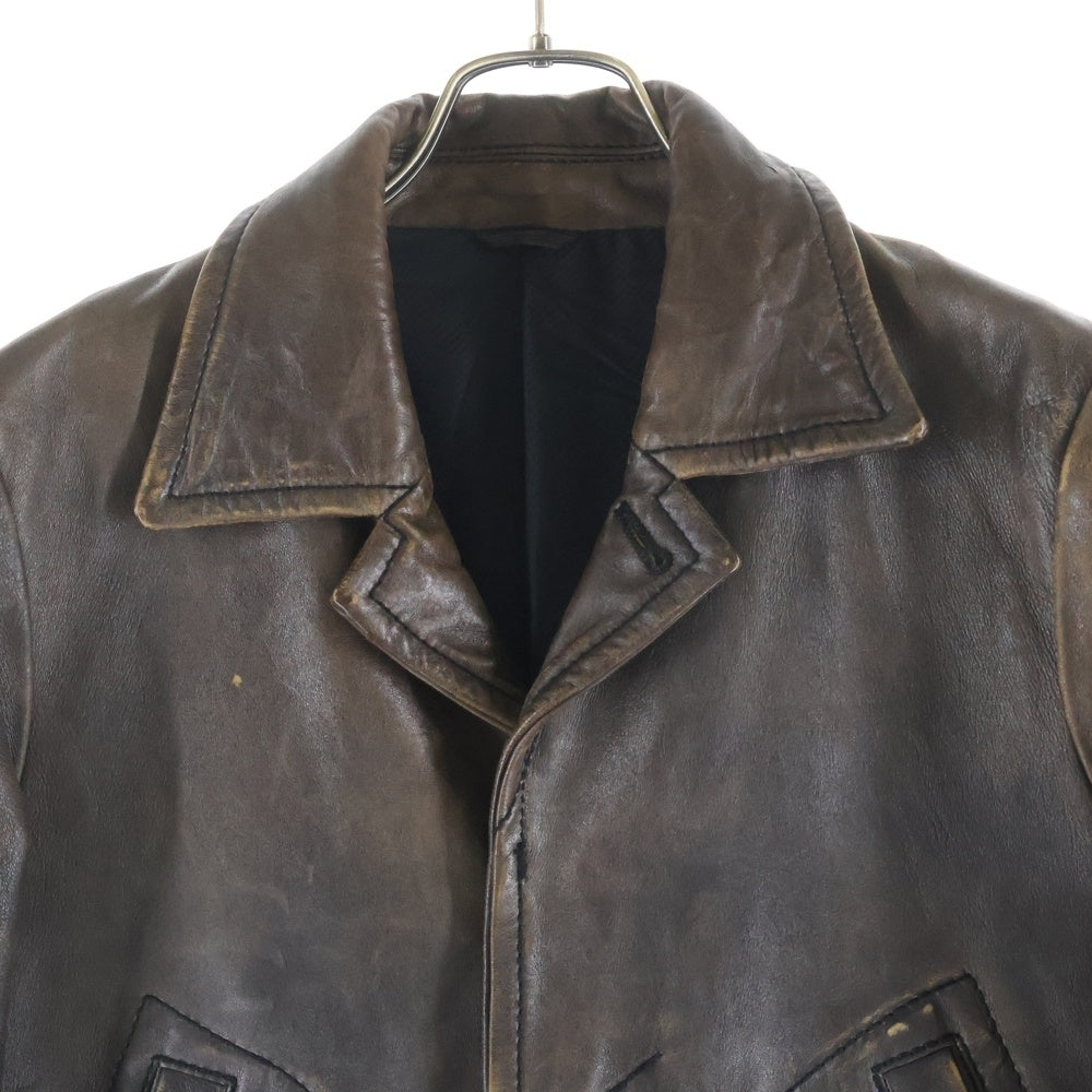 NUMBER (N)INE(ナンバーナイン) 08AW ARCHIVE ポートランド期 レザーコート F08-NJ050B ブラウン