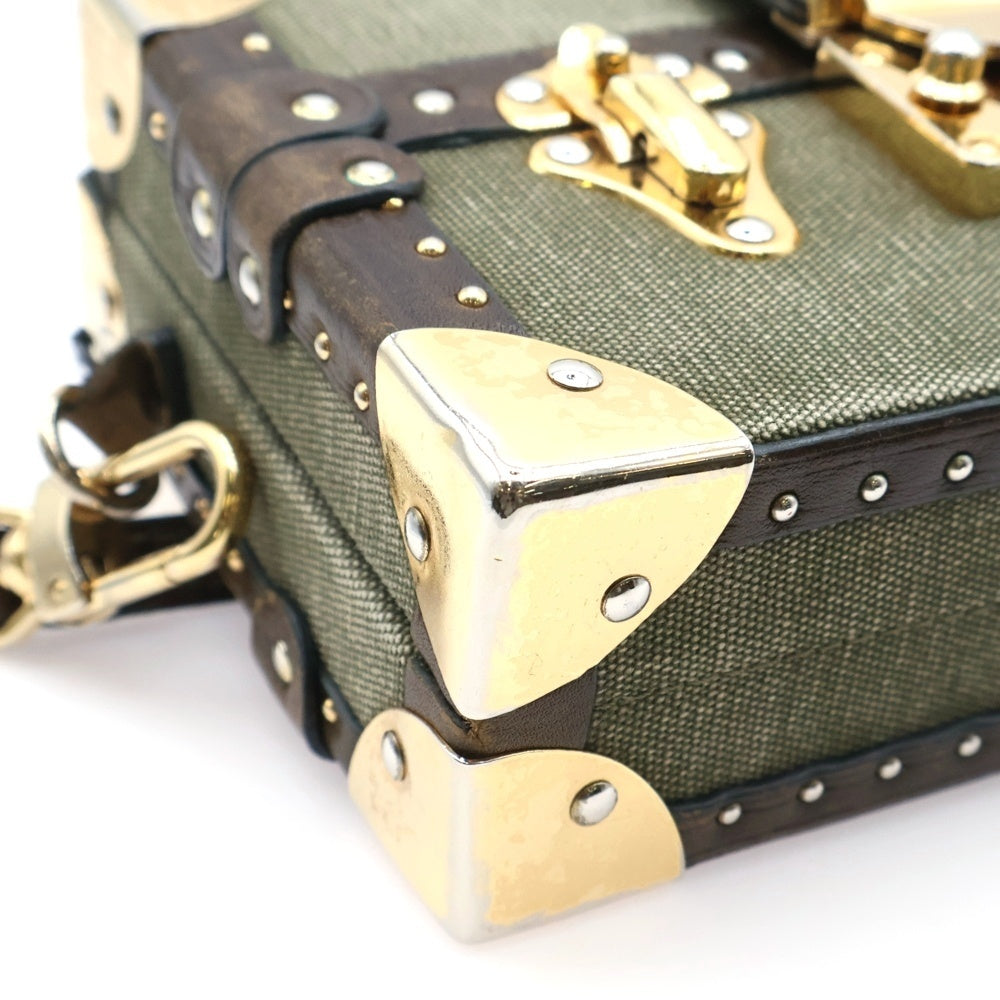 READY MADE(レディメイド) NANO TRUNK CASE ナノトランクケース ショルダーバッグ ヴィンテージコットン カーキ/ゴールド