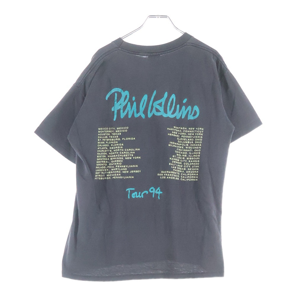 VINTAGE(ヴィンテージ) 90s PHIL COLLINS BROCKUMタグ フィルコリンズ クルーネック 半袖Tシャツ ブラック