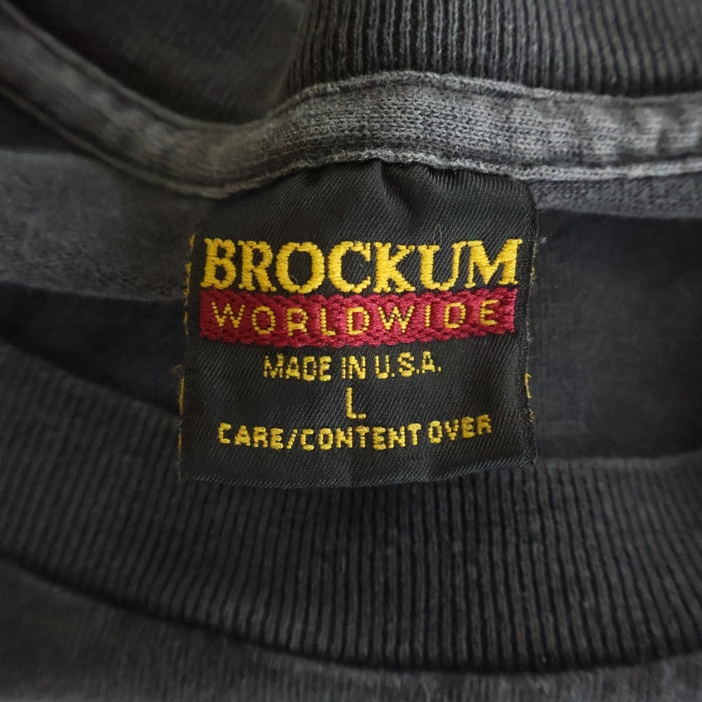 VINTAGE(ヴィンテージ) 90s PHIL COLLINS BROCKUMタグ フィルコリンズ クルーネック 半袖Tシャツ ブラック