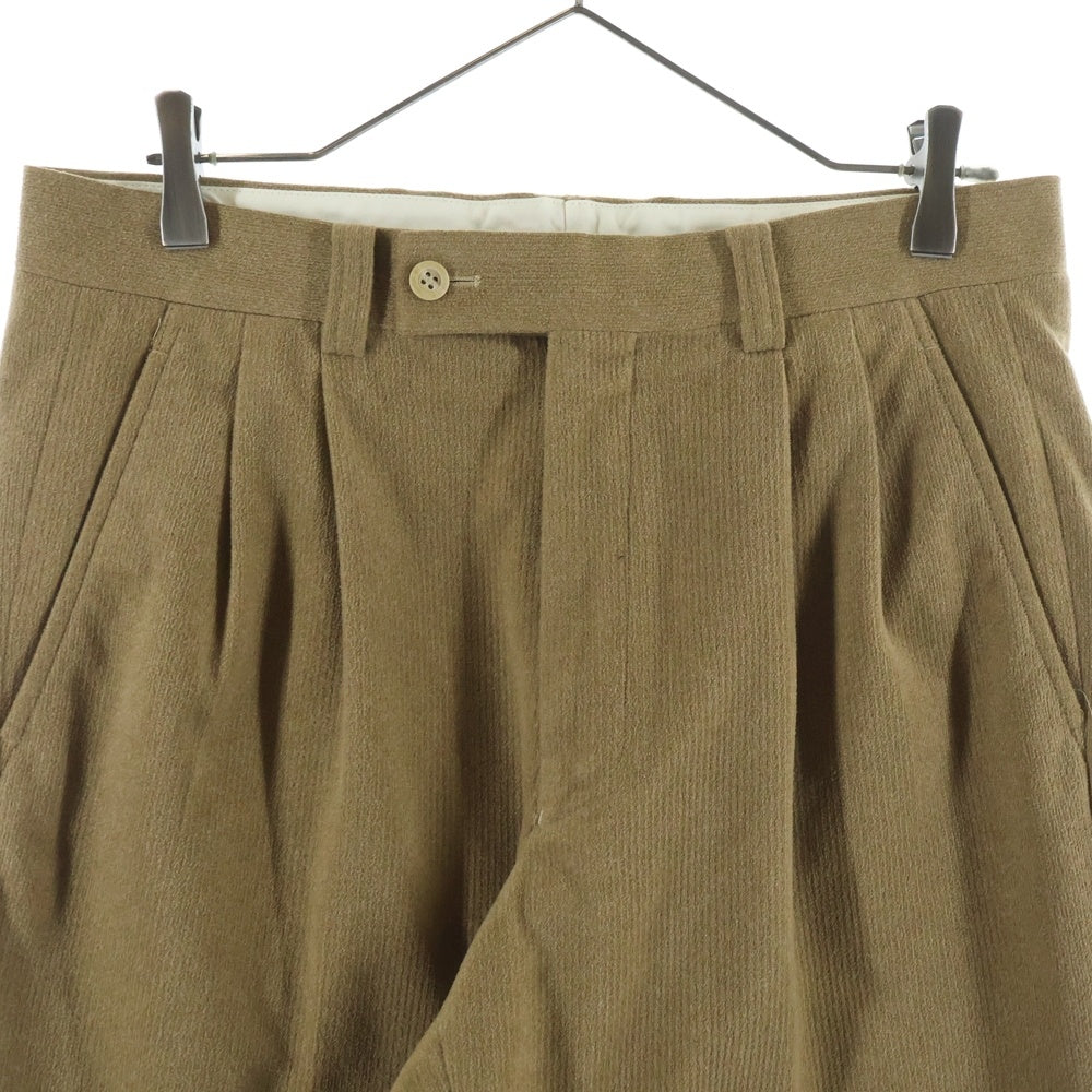 KENZO(ケンゾー) 2タック コーデュロイ スラックスパンツ 535-J-6545 ブラウン