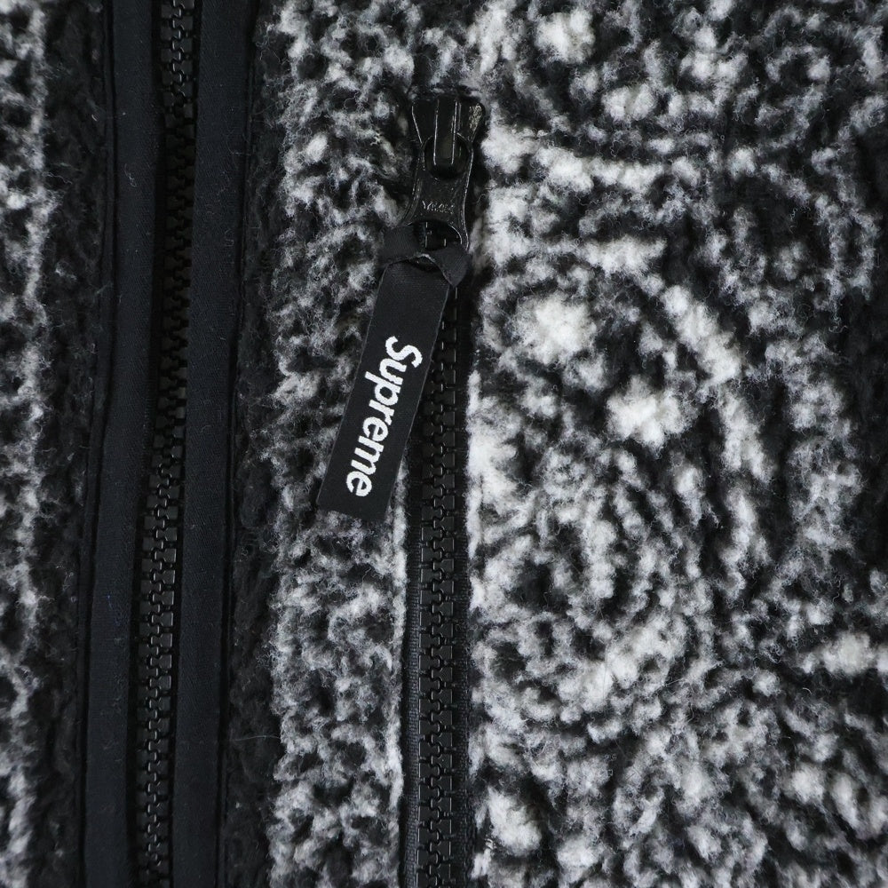 SUPREME(シュプリーム) 19AW Reversible Bandana Fleece Jacket リバーシブル バンダナ フリース ジャケット ブラック