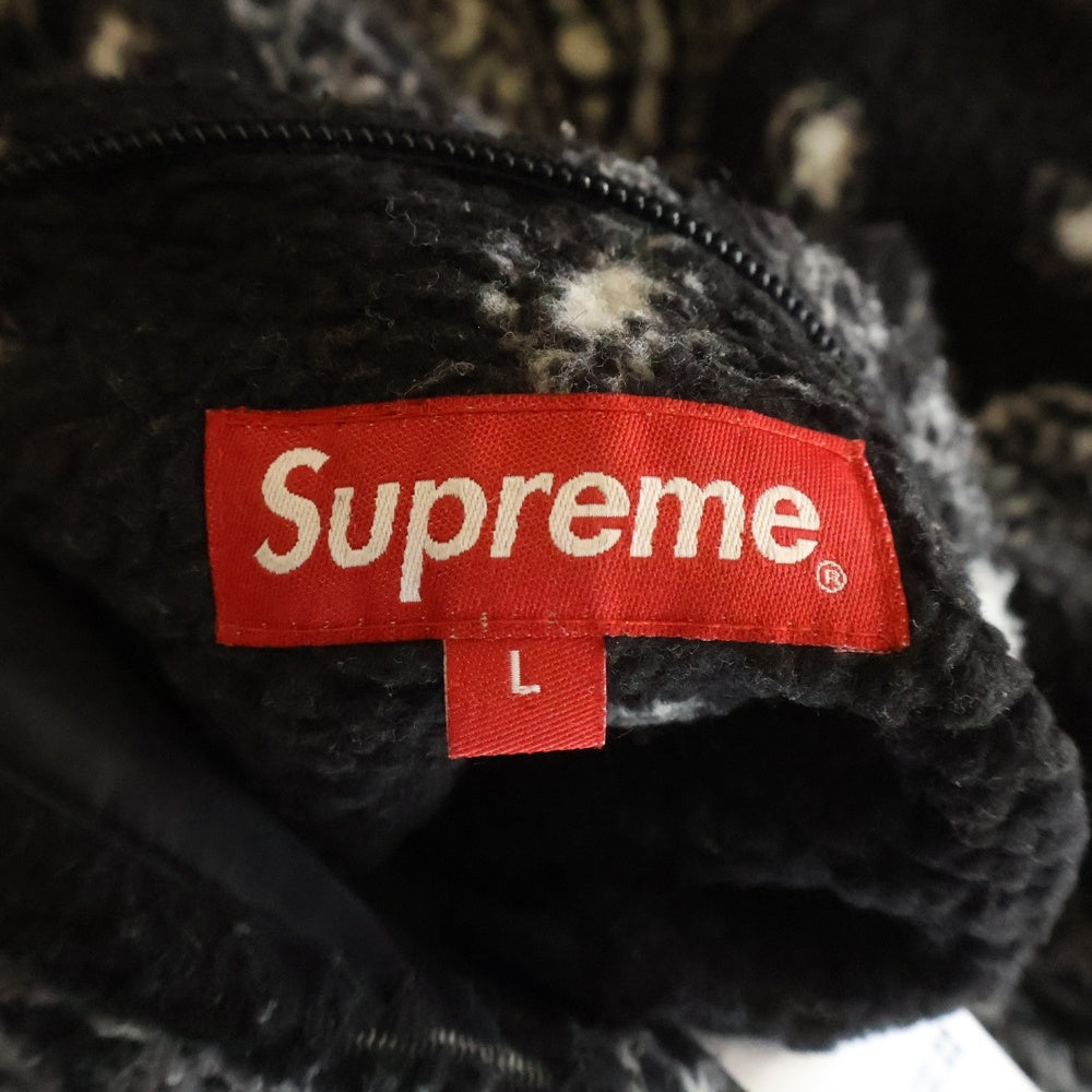 SUPREME(シュプリーム) 19AW Reversible Bandana Fleece Jacket リバーシブル バンダナ フリース ジャケット ブラック