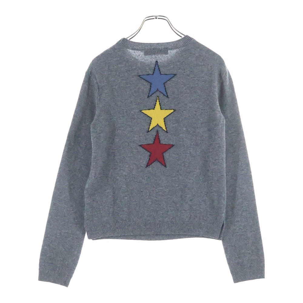 VALENTINO(ヴァレンティノ) カシミア リブ編みクルーネックニットセーター グレー レディース