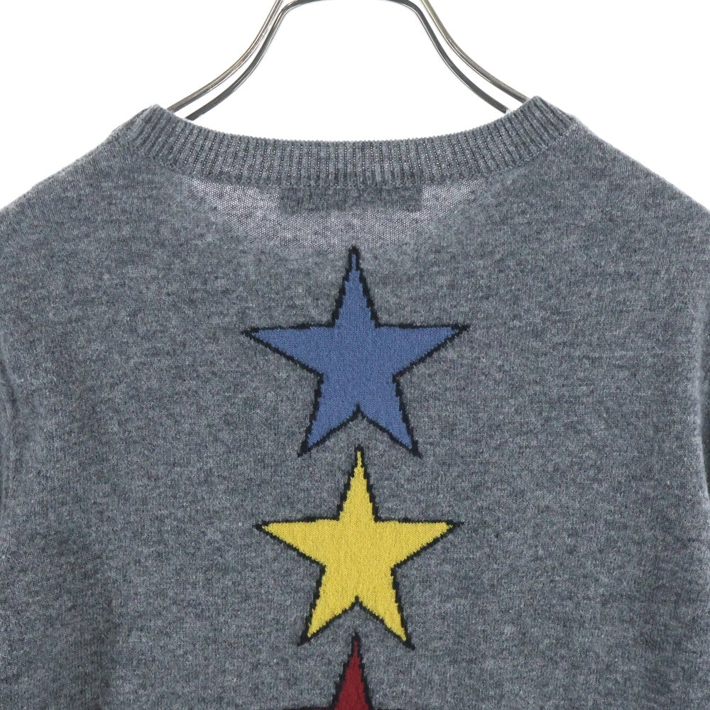 VALENTINO(ヴァレンティノ) カシミア リブ編みクルーネックニットセーター グレー レディース