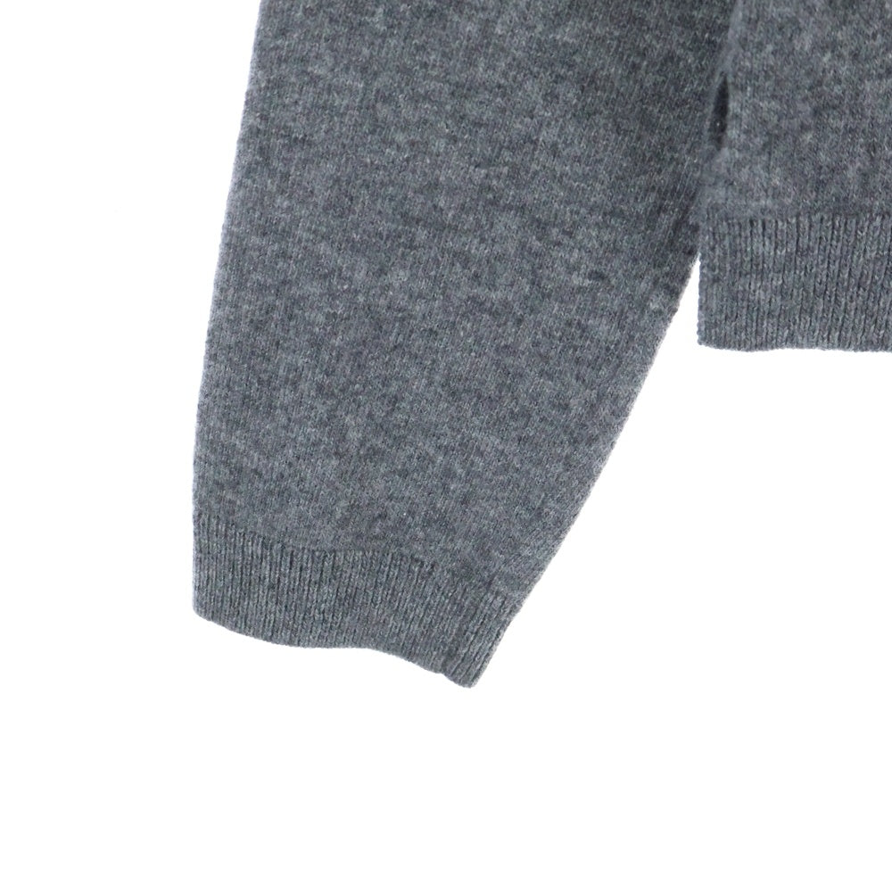 VALENTINO(ヴァレンティノ) カシミア リブ編みクルーネックニットセーター グレー レディース