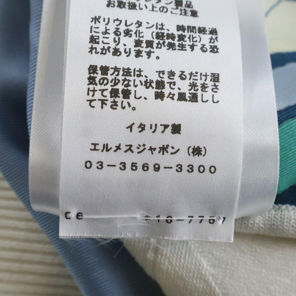 HERMES(エルメス) L'INSTRUCTION DU ROY ZOOM ツイルレーヌ ニットセーター トップス ホワイト/ブルー 16-7757 レディース