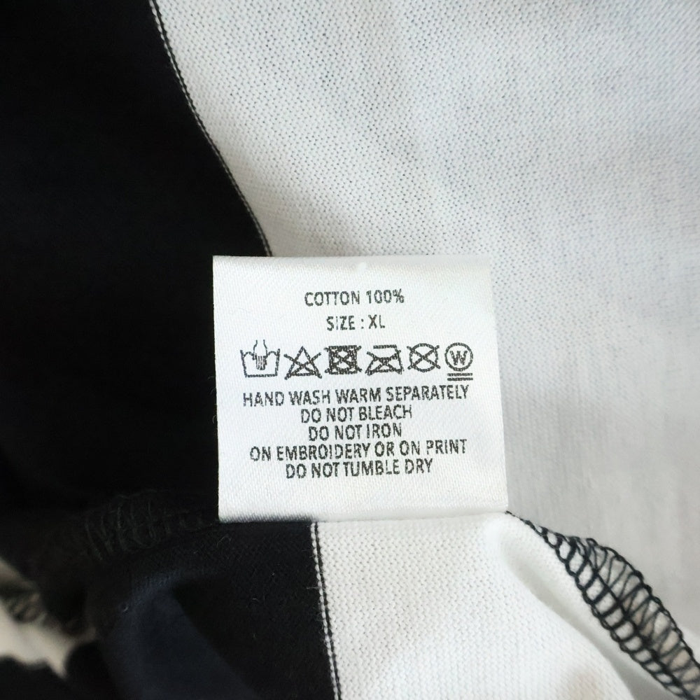 GOD SELECTION XXX(ゴッドセレクショントリプルエックス) 20SS×Fragment Design フラグメントデザイン クルーネックボーダー柄 半袖Tシャツ カットソー ホワイト/ブラック GX-S20-FST-14