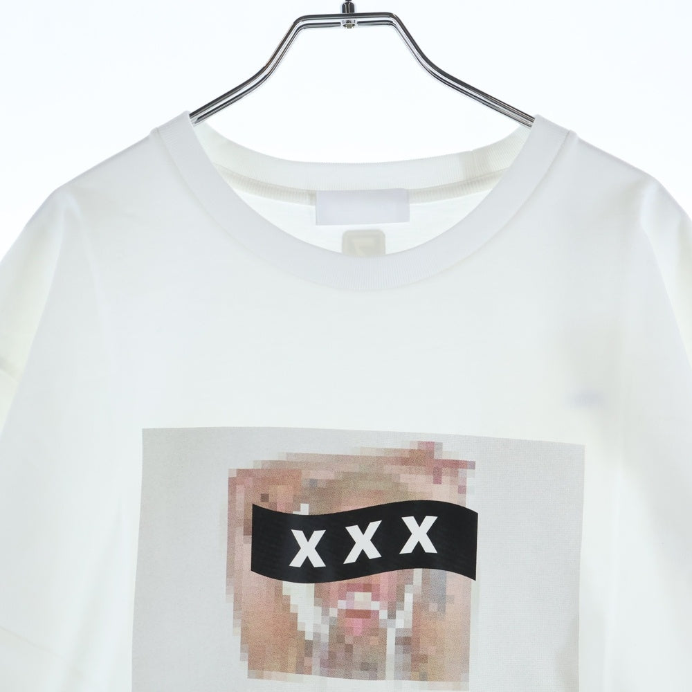 GOD SELECTION XXX(ゴッドセレクショントリプルエックス) 20SS 7th ANNIVERSARY LADY GAGA TEE レディーガガ フォトプリント クルーネックコットン半袖Tシャツ ホワイト GX-S20-7ST-02