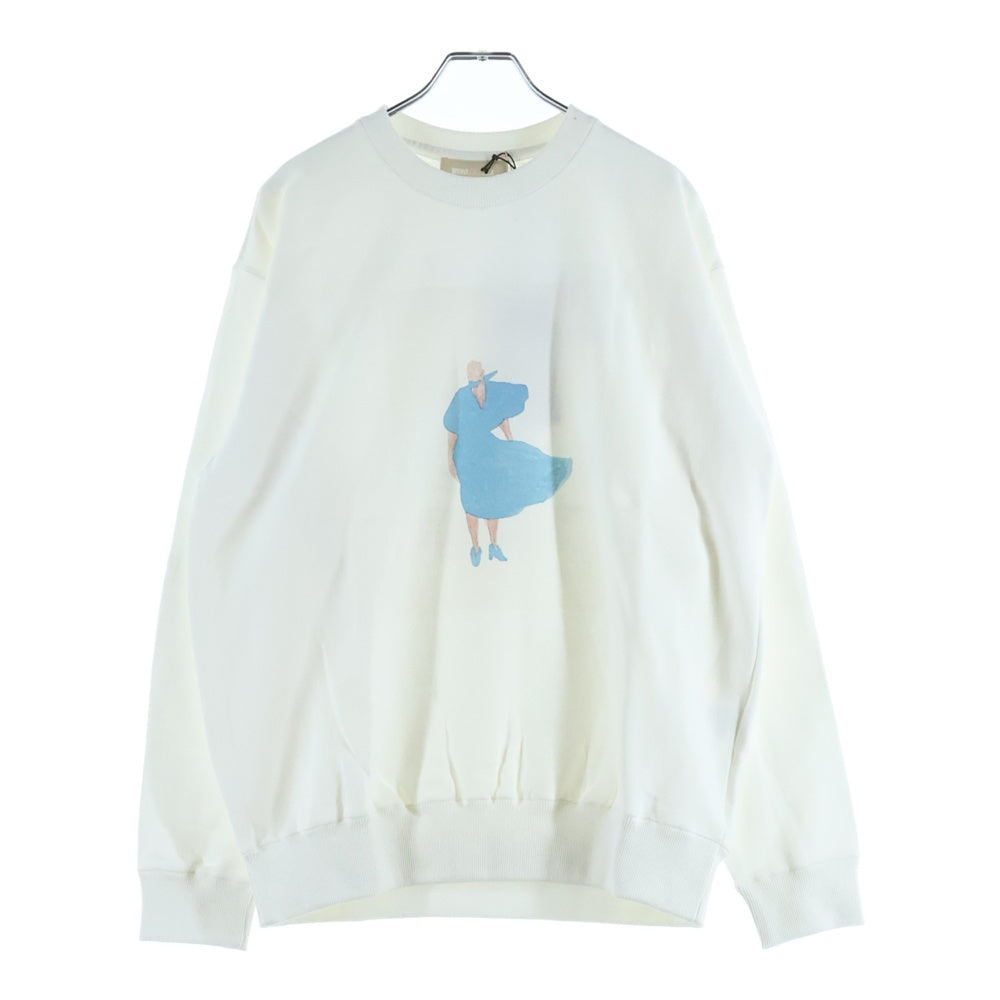 WIND AND SEA(ウィンダンシー) ×Tadanobu Asano フロントプリント クルーネックスウェットトレーナー ホワイト WDS-ASANO-04