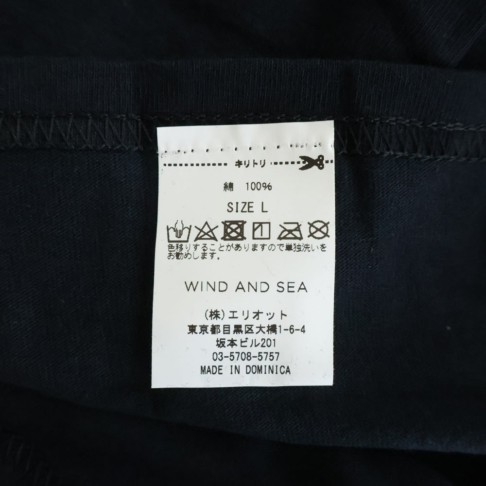 WIND AND SEA(ウィンダンシー) KEEP DISTANCE T-SHIRT フロントプリント チャリティーTシャツ ブラック WDS-Donation-02