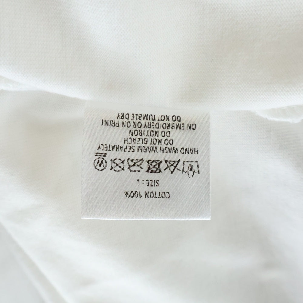 GOD SELECTION XXX(ゴッドセレクショントリプルエックス) 20AW フロントプリント クルーネックコットン長袖カットソー ロンT ホワイト GX-A20-B2LT-01