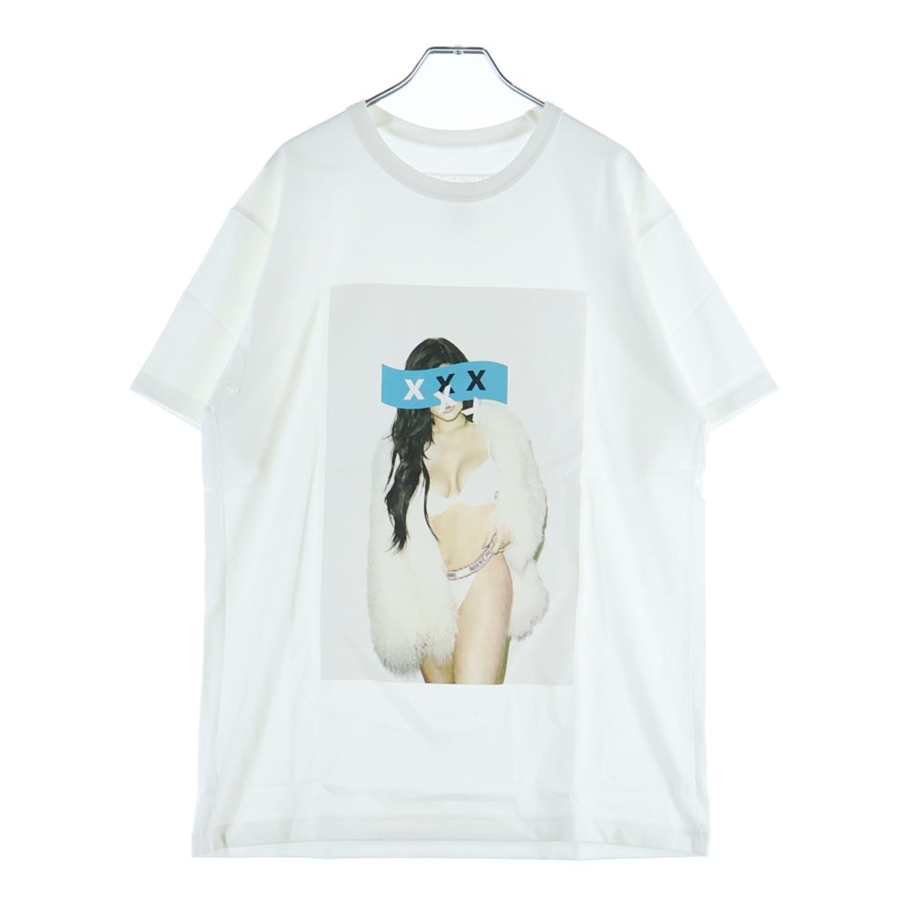 GOD SELECTION XXX(ゴッドセレクショントリプルエックス) 18AW カイリージェンナー フォトプリント クルーネックコットン半袖Tシャツ ホワイト GX-A18-054
