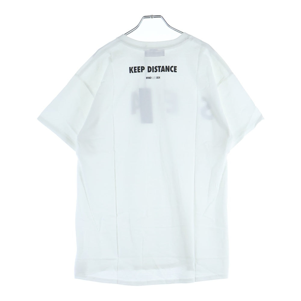 WIND AND SEA(ウィンダンシー) KEEP DISTANCE T-SHIRT フロントプリント チャリティーTシャツ ホワイト WDS-Donation-02