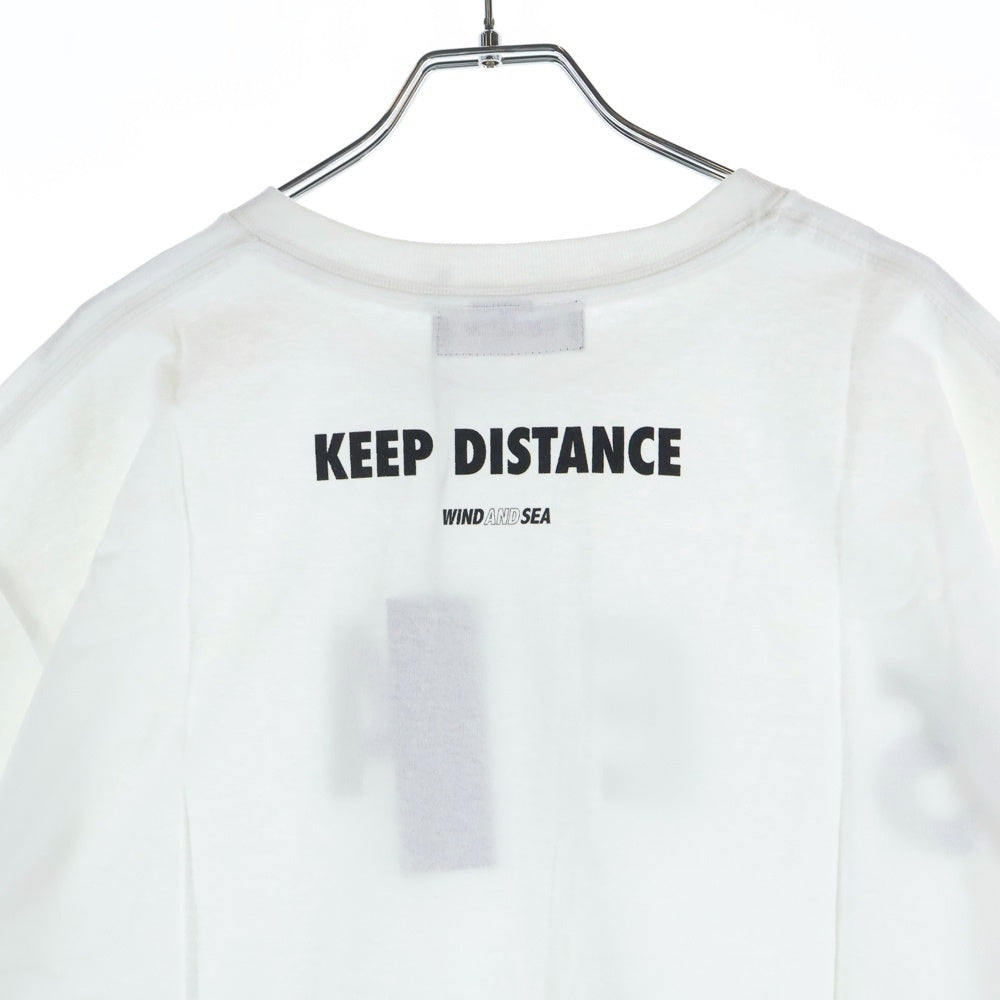 WIND AND SEA(ウィンダンシー) KEEP DISTANCE T-SHIRT フロントプリント チャリティーTシャツ ホワイト WDS-Donation-02
