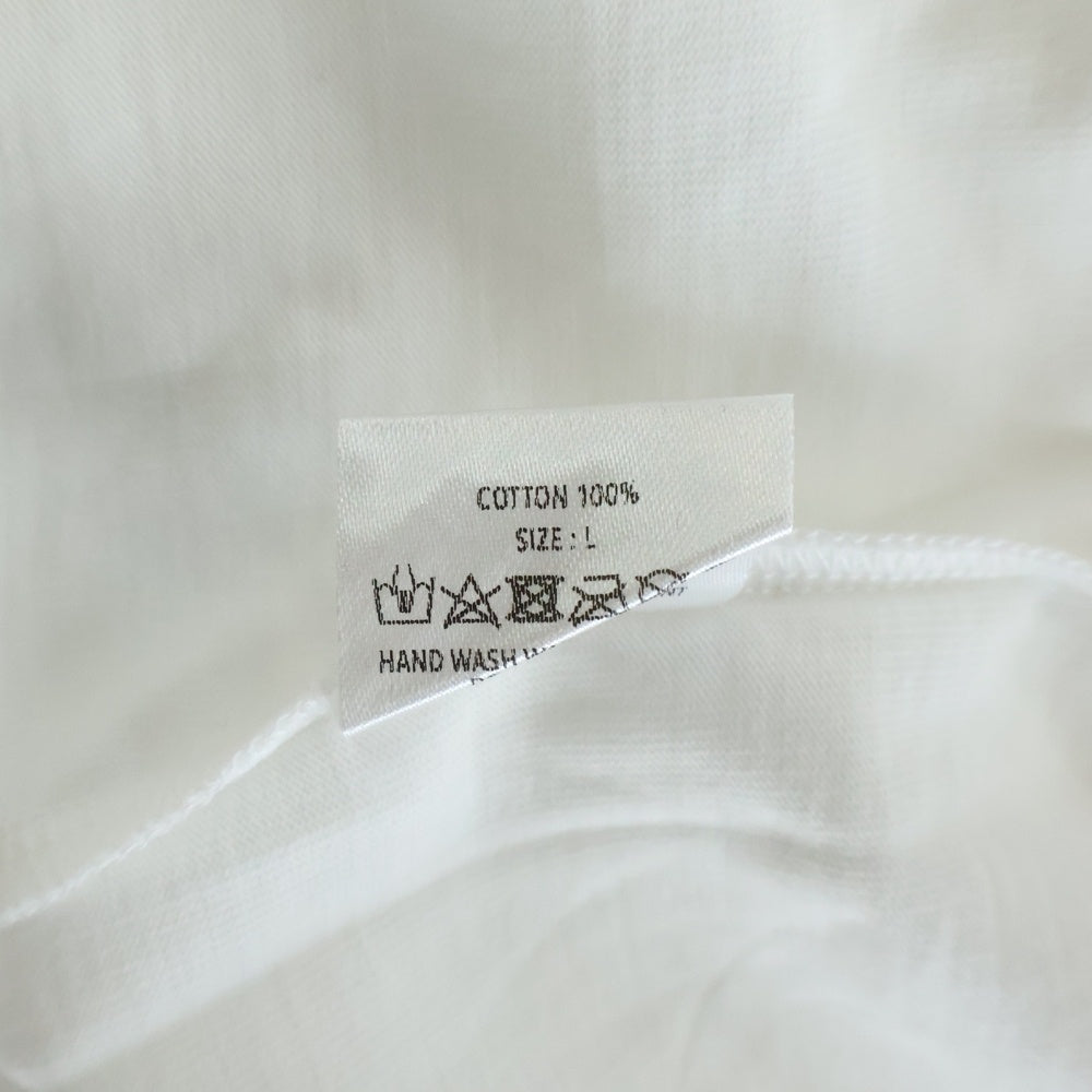 GOD SELECTION XXX(ゴッドセレクショントリプルエックス) 19SS フロントプリント クルーネックコットン半袖Tシャツ ホワイト GX-S19-DNST-01