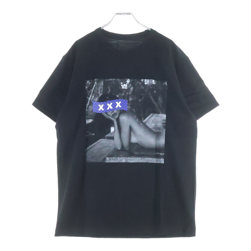 GOD SELECTION XXX(ゴッドセレクショントリプルエックス) 18SS フォトプリント クルーネックコットン半袖Tシャツ ブラック GX-S18-1102-U04