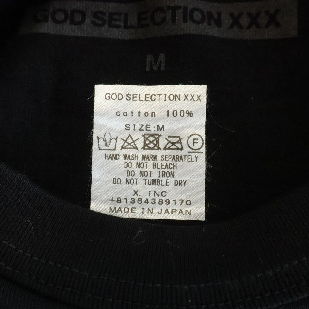 GOD SELECTION XXX(ゴッドセレクショントリプルエックス) 18SS フォトプリント クルーネックコットン半袖Tシャツ ブラック GX-S18-1102-U04