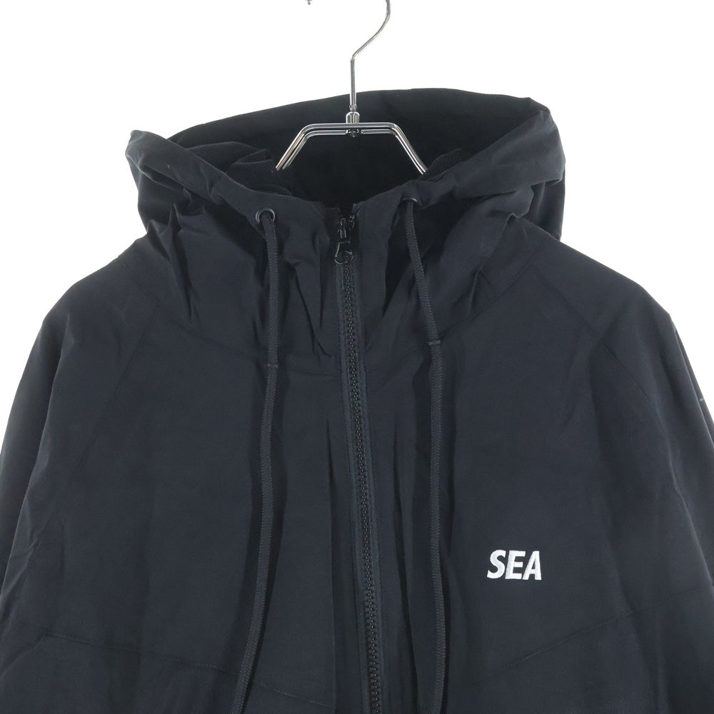 WIND AND SEA(ウィンダンシー) 20SS ロゴプリント ジップアップ ナイロンジャケット ブラック WDS-20S-JK-05