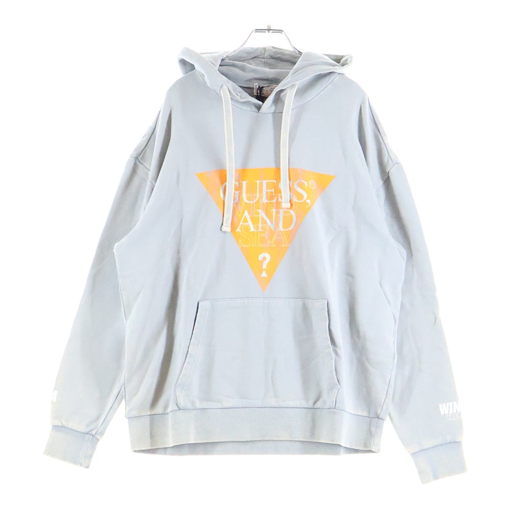 WIND AND SEA(ウィンダンシー) ×GUESS ゲス コットン プルオーバーパーカー グレー WDS-GUESS-02