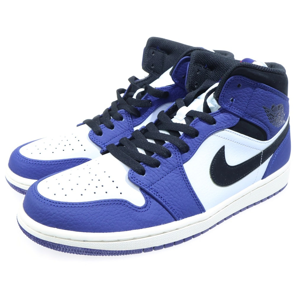 NIKE(ナイキ) AIR JORDAN 1 MID DEEP ROYAL エアジョーダン1 ディープ ロイヤル ミッドカットスニーカー ネイビー US10/28cm 852542-400