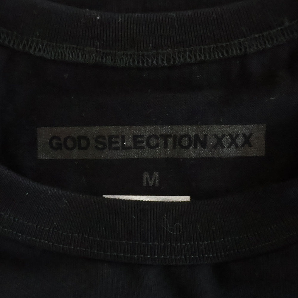 GOD SELECTION XXX(ゴッドセレクショントリプルエックス) 18AW ボクサーフォトプリント クルーネックコットン半袖Tシャツ ブラック GX-A18-061-UM86