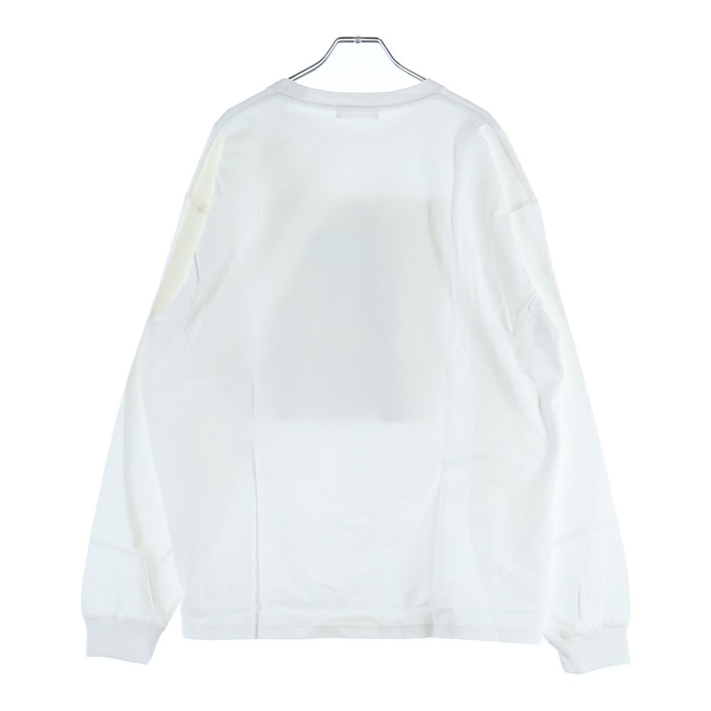 GOD SELECTION XXX(ゴッドセレクショントリプルエックス) 20AW フォトプリント クルーネックコットン長袖カットソー ロンT ホワイト GX-A20-LT-03