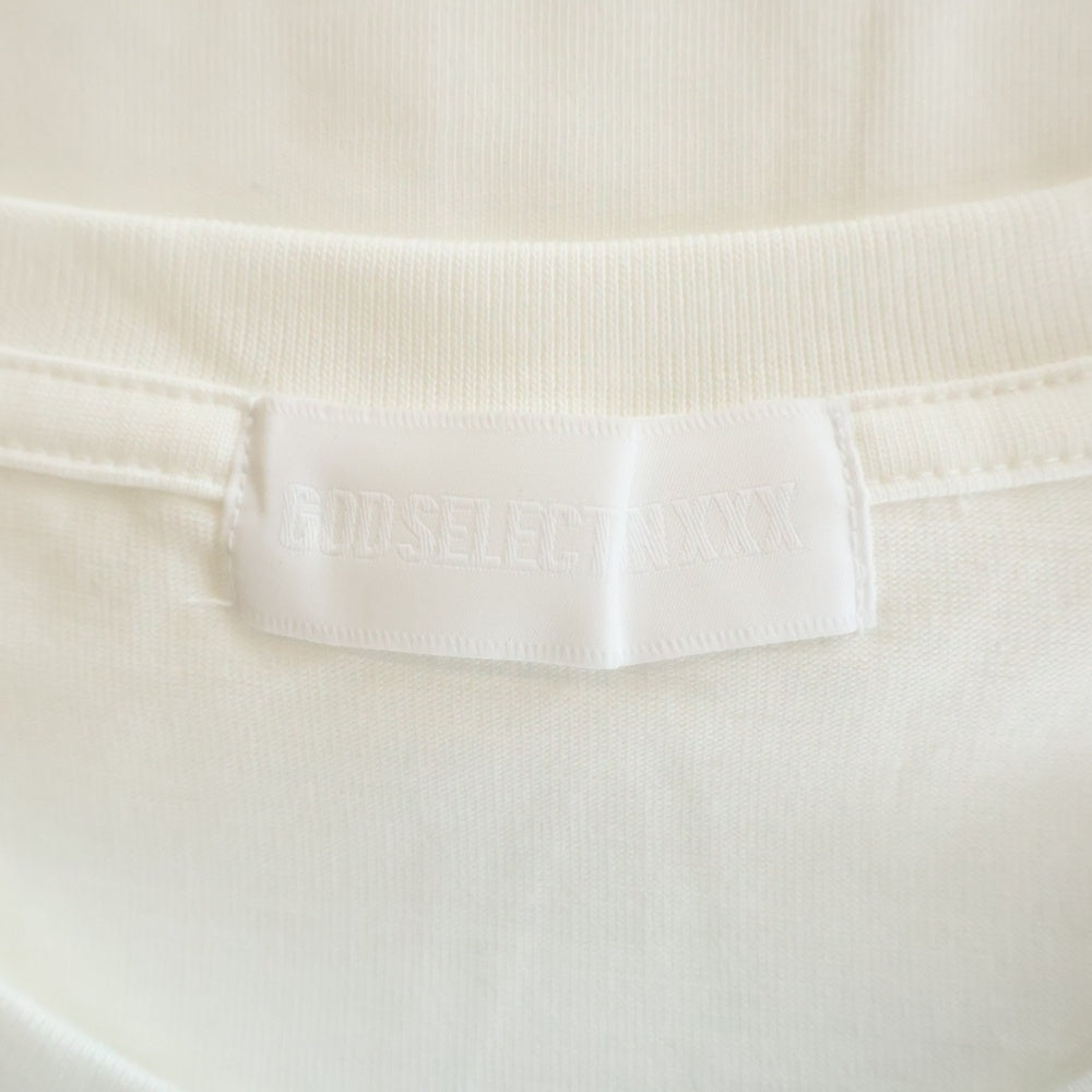 GOD SELECTION XXX(ゴッドセレクショントリプルエックス) 20AW ジジハディット フォト プリント クルーネックコットン半袖Tシャツ ホワイト GX-A20-ST-04