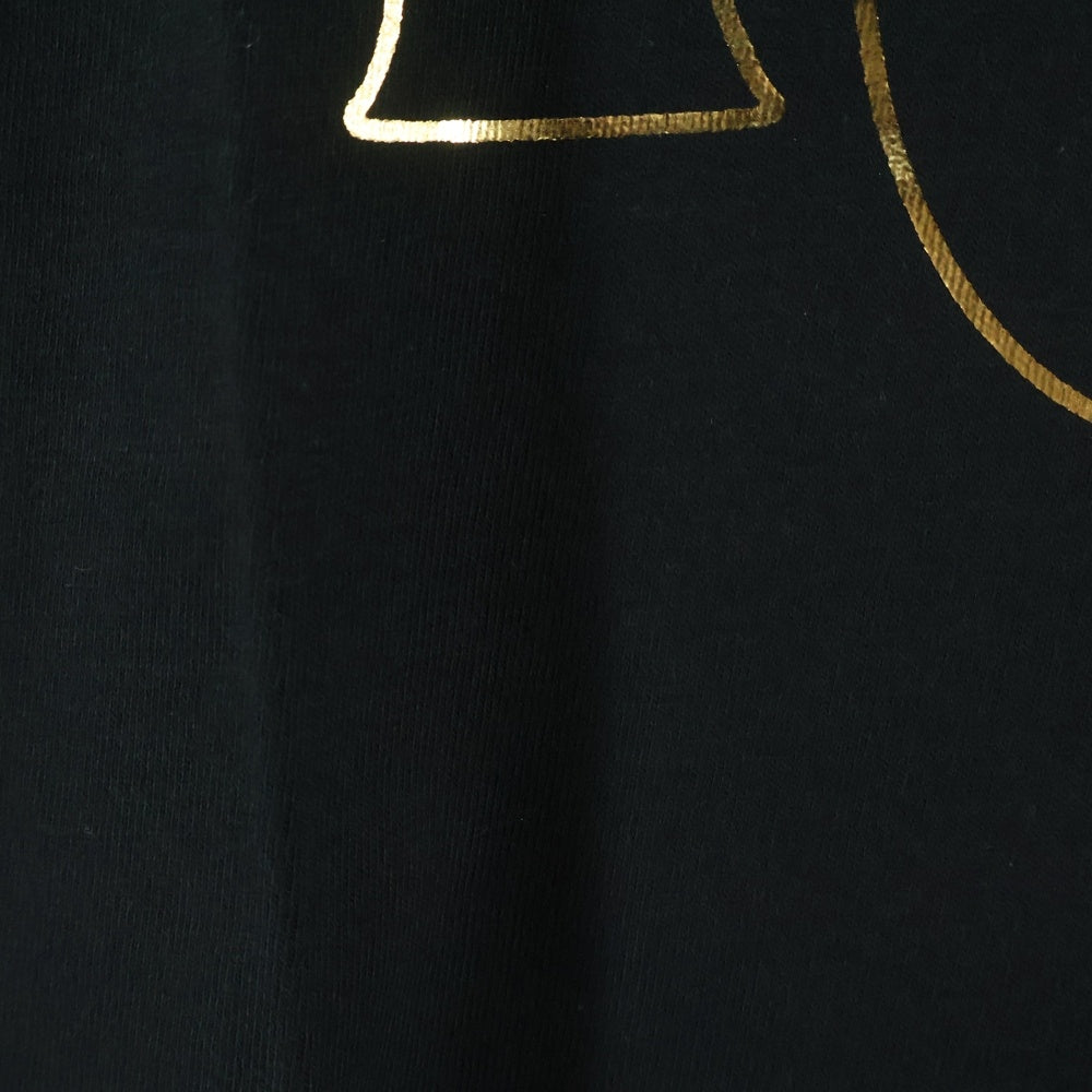 NO BRAND(ノーブランド) GOD BLESS YOU/ゴッドブレスユー ロゴプリント クルーネックコットン半袖Tシャツ ブラック