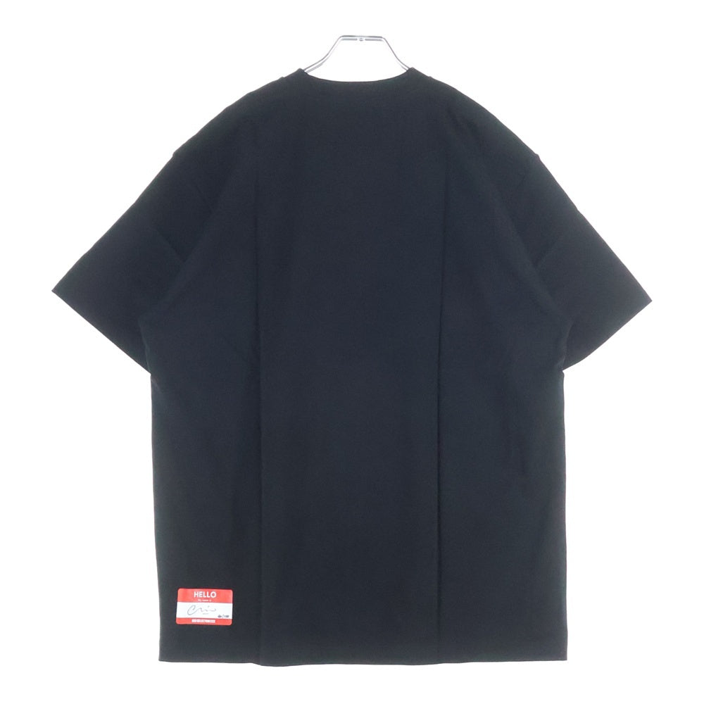 GOD SELECTION XXX(ゴッドセレクショントリプルエックス) 21AW CHRIS NAMAIZAWA TEE クリス ナマイザワ クルーネックコットン半袖Tシャツ ブラック GX-A21-CRST-13
