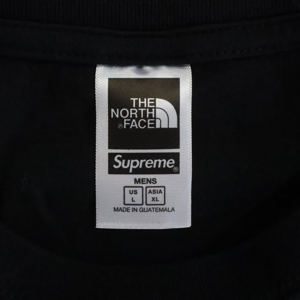 SUPREME(シュプリーム) 22SS×THE NORTH FACE Sketch S/S Top ノースフェイス スケッチ グラフィック クルーネック Tシャツ ブラック