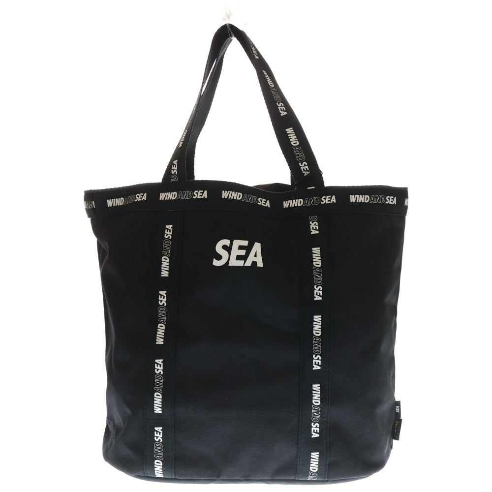 WIND AND SEA(ウィンダンシー) SEA(COREURA)Nylon Tote Bag ロゴ ナイロントートバッグ ブラック