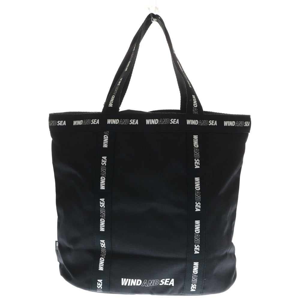 WIND AND SEA(ウィンダンシー) SEA(COREURA)Nylon Tote Bag ロゴ ナイロントートバッグ ブラック