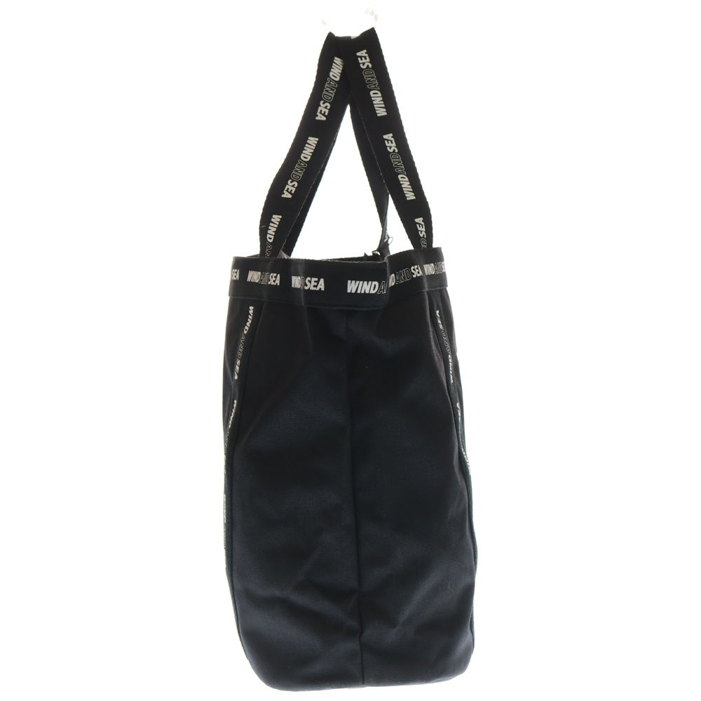 WIND AND SEA(ウィンダンシー) SEA(COREURA)Nylon Tote Bag ロゴ ナイロントートバッグ ブラック