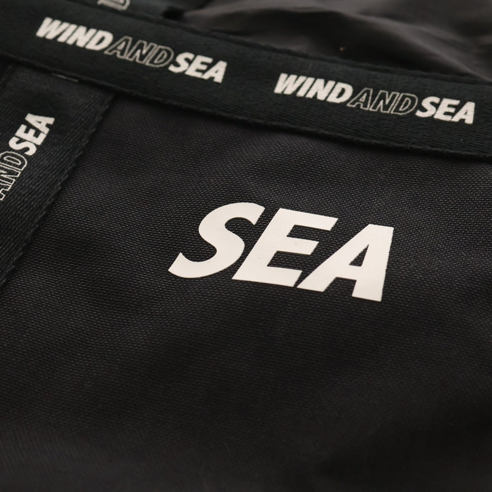 WIND AND SEA(ウィンダンシー) SEA(COREURA)Nylon Tote Bag ロゴ ナイロントートバッグ ブラック