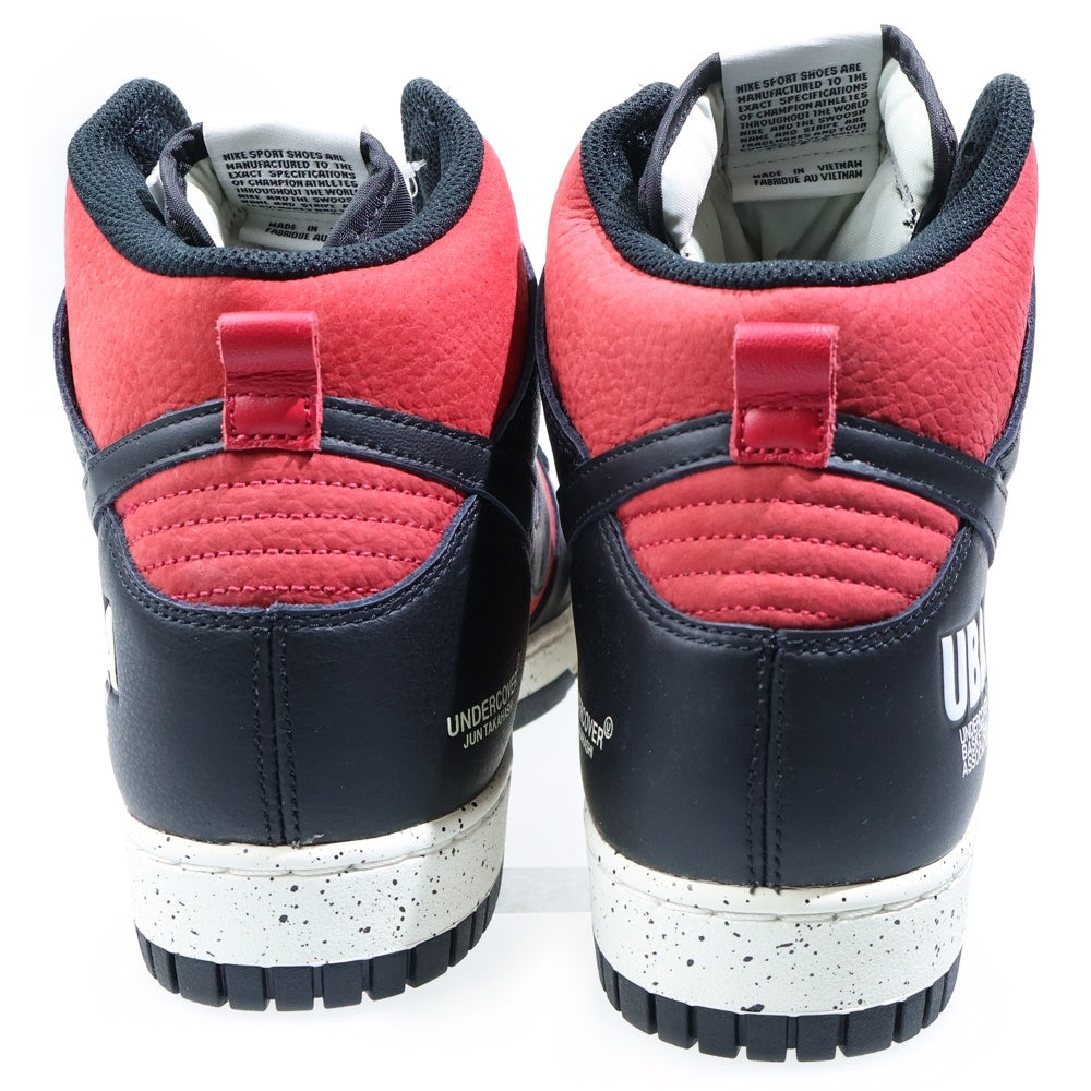 NIKE(ナイキ) ×UNDERCOVER DUNK HIGH UBA アンダーカバー ダンク ハイカットスニーカー ブラック/レッド US11/29cm DD9401-600