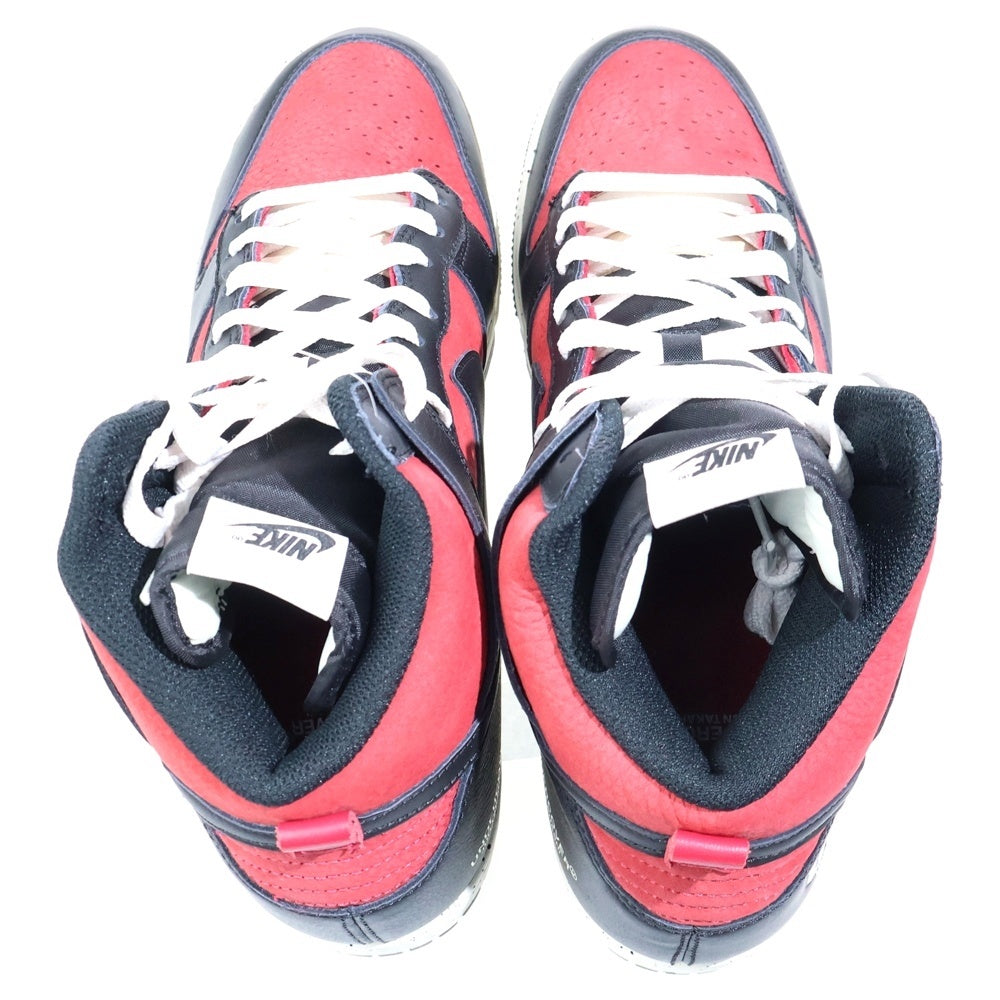 NIKE(ナイキ) ×UNDERCOVER DUNK HIGH UBA アンダーカバー ダンク ハイカットスニーカー ブラック/レッド US11/29cm DD9401-600