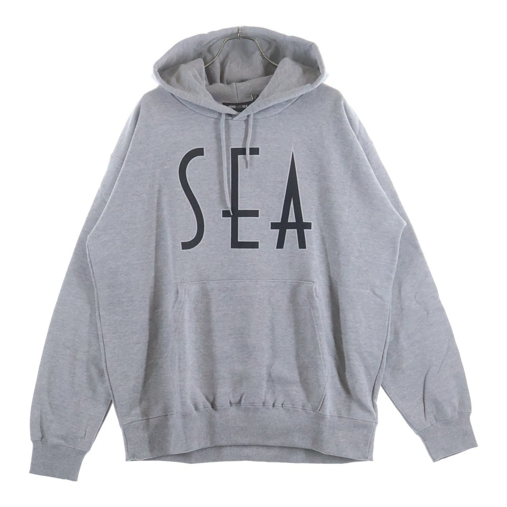 WIND AND SEA(ウィンダンシー) SEA (wavy) HOODIE ロゴ プリント スウェットプルオーバーパーカー グレー WDS-20A-TPS-05