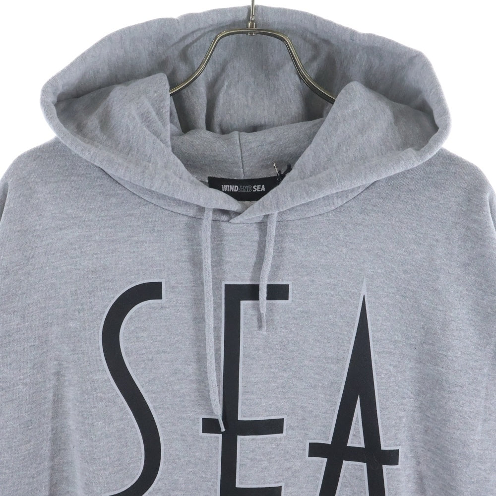 WIND AND SEA(ウィンダンシー) SEA (wavy) HOODIE ロゴ プリント スウェットプルオーバーパーカー グレー WDS-20A-TPS-05