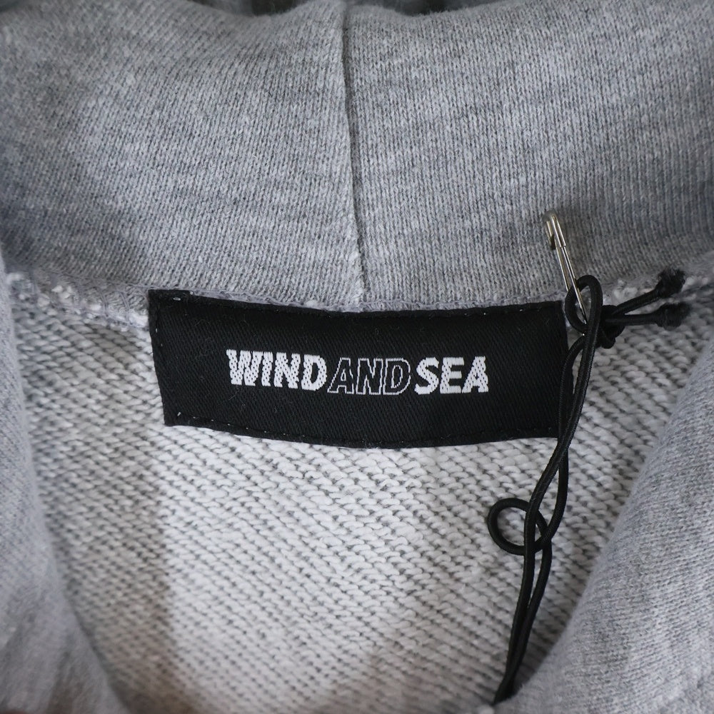 WIND AND SEA(ウィンダンシー) SEA (wavy) HOODIE ロゴ プリント スウェットプルオーバーパーカー グレー WDS-20A-TPS-05