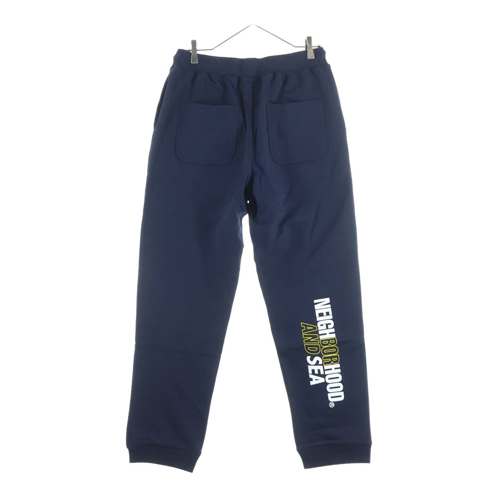 WIND AND SEA(ウィンダンシー) 20SS×NEIGHBORHOOD sweat pants ネイバーフッド ロゴ刺繍 スウェットパンツ ネイビー 201ELWSN-PTM01S