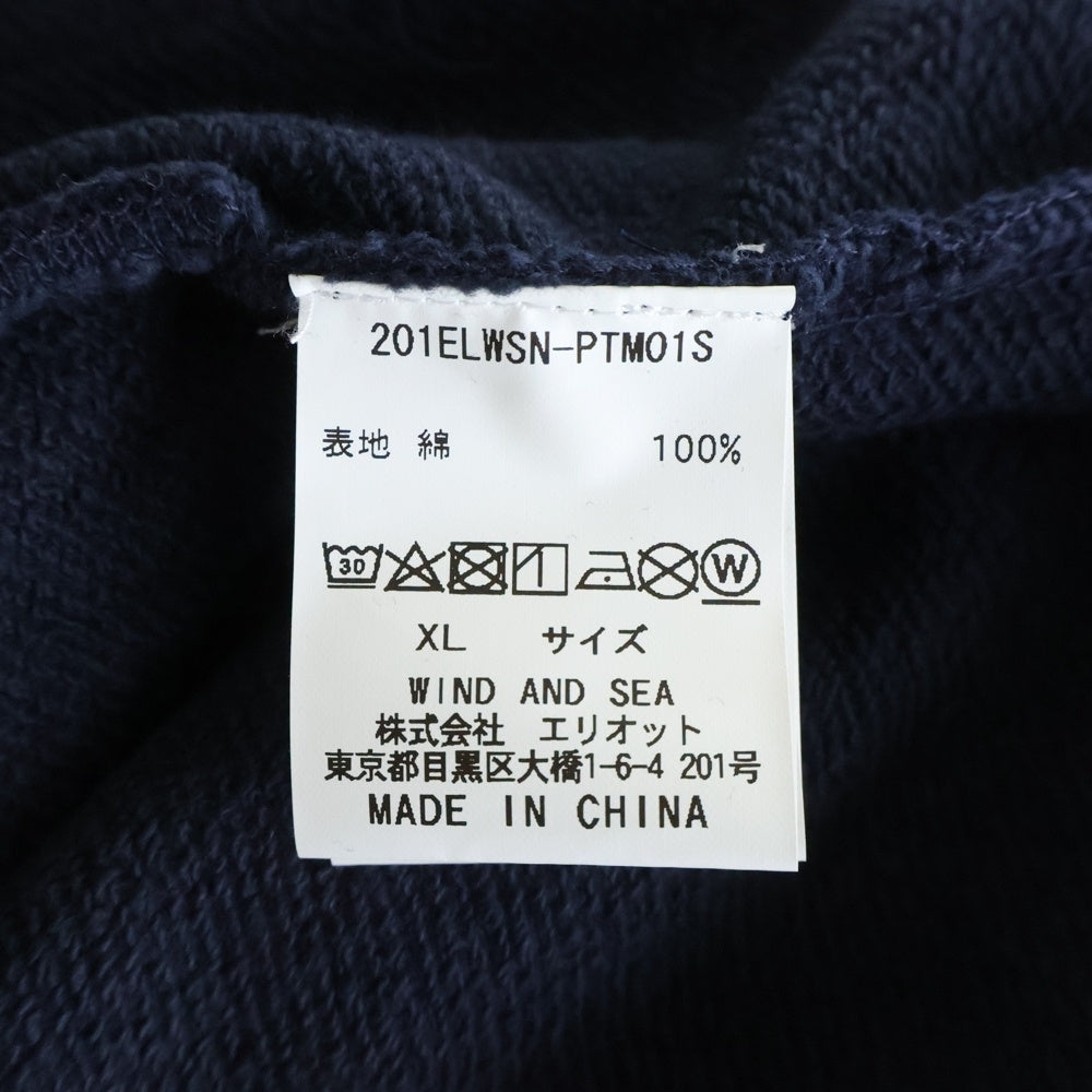 WIND AND SEA(ウィンダンシー) 20SS×NEIGHBORHOOD sweat pants ネイバーフッド ロゴ刺繍 スウェットパンツ ネイビー 201ELWSN-PTM01S