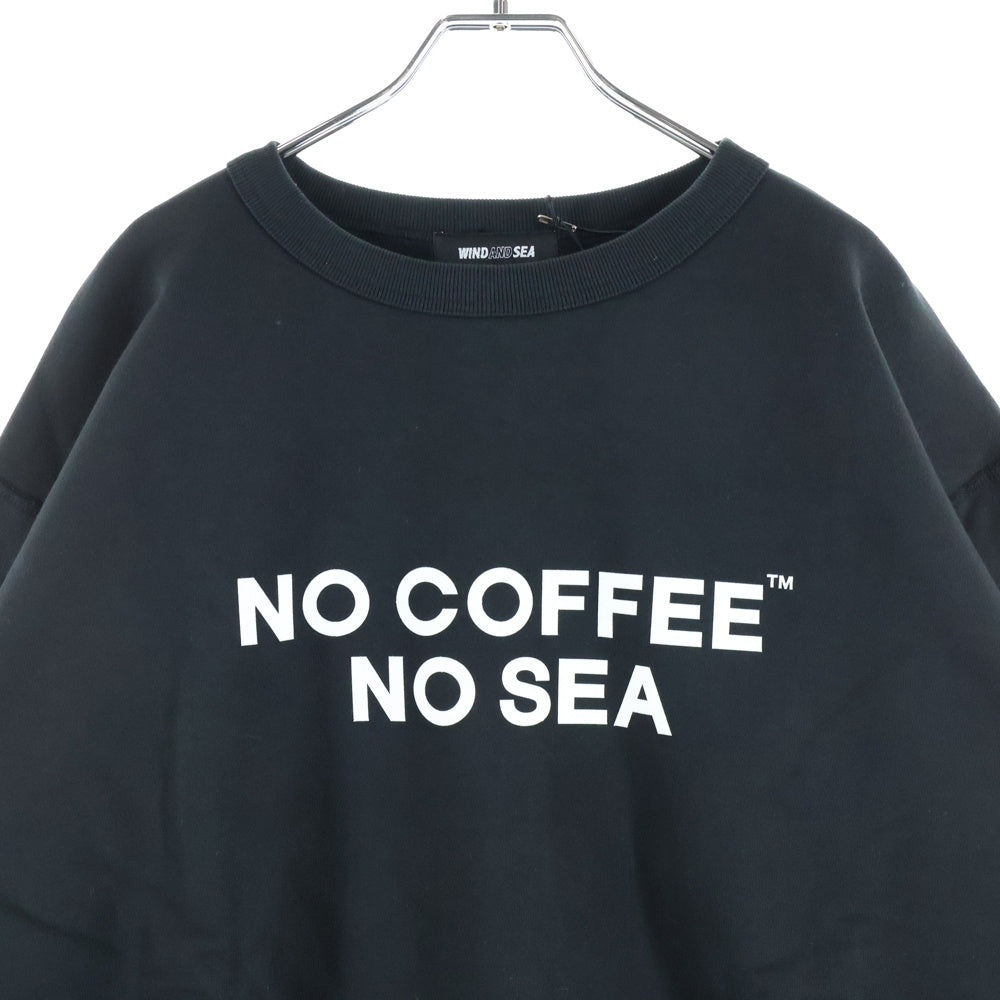 WIND AND SEA(ウィンダンシー) ×NO COFFEE フロッキープリントスウェットトレーナー ブラック WDS-NOCF-03
